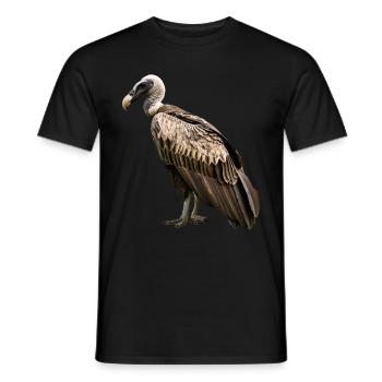 Geier - Männer T-Shirt - Schwarz - Vorne - AI Model Male 178 light (178cm)