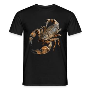 Skorpion - Männer T-Shirt - Schwarz - Vorne - AI Model Male 178 light (178cm)