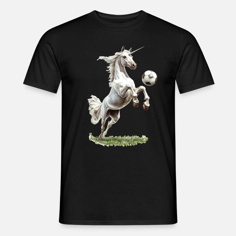 Einhorn - Männer T-Shirt - Schwarz