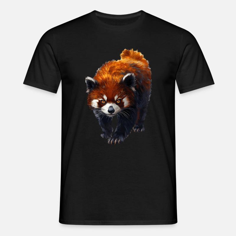 Roter Panda - Männer T-Shirt - Schwarz