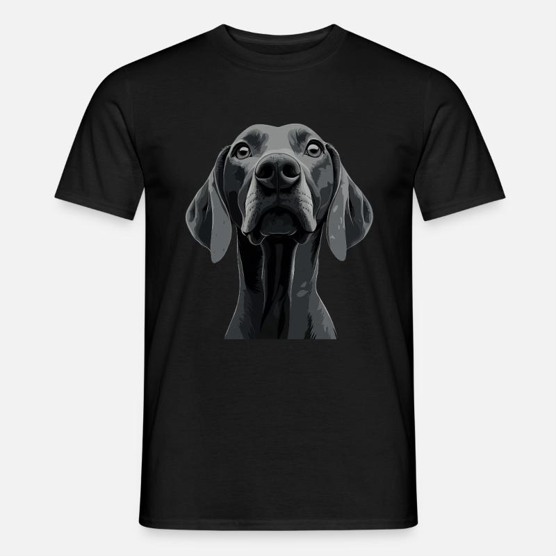Weimaraner - Männer T-Shirt - Schwarz