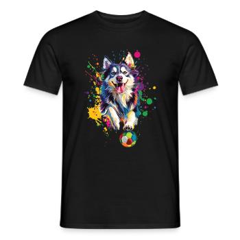 Alaskan Malamute - Männer T-Shirt - Schwarz - Vorne - AI Model Male 178 light (178cm)