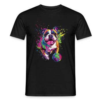 Bulldogge - Männer T-Shirt - Schwarz - Vorne - AI Model Male 178 light (178cm)