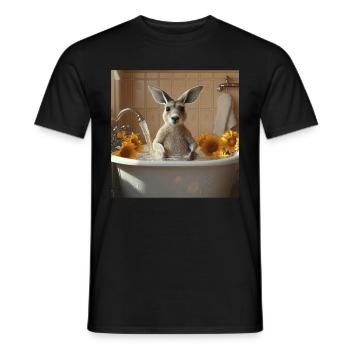 Känguru - Männer T-Shirt - Schwarz - Vorne - AI Model Male 178 light (178cm)