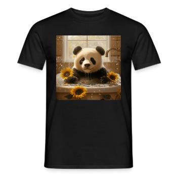 Panda - Männer T-Shirt - Schwarz - Vorne - AI Model Male 178 light (178cm)