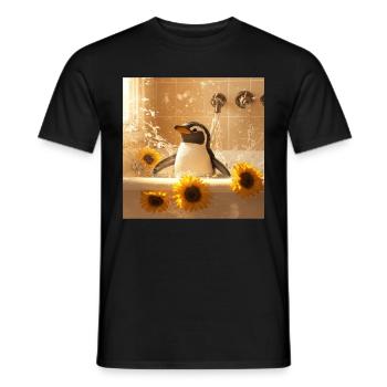 Pinguin - Männer T-Shirt - Schwarz - Vorne - AI Model Male 178 light (178cm)