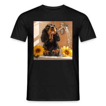 Cocker Spaniel - Männer T-Shirt - Schwarz - Vorne - AI Model Male 178 light (178cm)