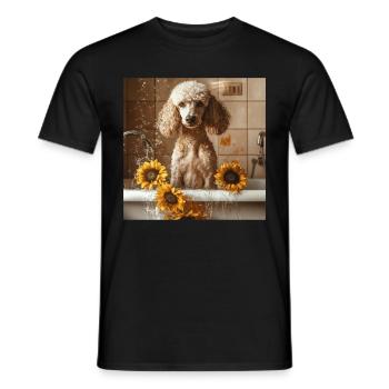 Pudel - Männer T-Shirt - Schwarz - Vorne - AI Model Male 178 light (178cm)