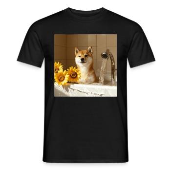 Shiba Inu - Männer T-Shirt - Schwarz - Vorne - AI Model Male 178 light (178cm)