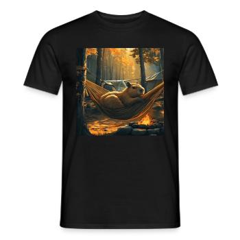 Wasserschwein - Männer T-Shirt - Schwarz - Vorne - AI Model Male 178 light (178cm)