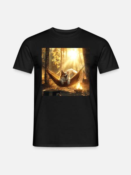 Hund - Männer T-Shirt - Schwarz