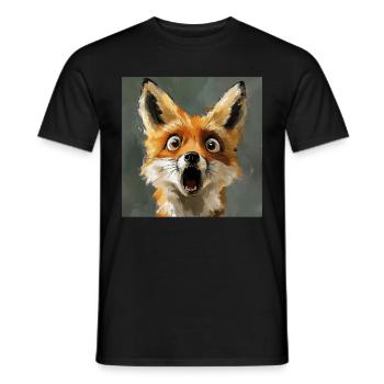 Fuchs - Männer T-Shirt - Schwarz - Vorne - AI Model Male 178 light (178cm)