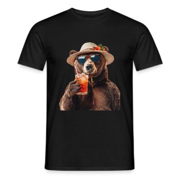 Tragen - Männer T-Shirt - Schwarz - Vorne - AI Model Male 178 light (178cm)