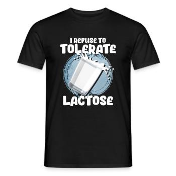 Laktose - Männer T-Shirt - Schwarz - Vorne - AI Model Male 178 light (178cm)