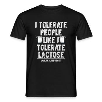 Laktose - Männer T-Shirt - Schwarz - Vorne - AI Model Male 178 light (178cm)