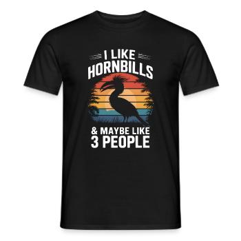 Nashornvogel - Männer T-Shirt - Schwarz - Vorne - AI Model Male 178 light (178cm)