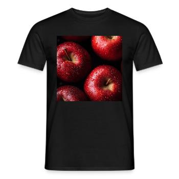 Äpfel - Männer T-Shirt - Schwarz - Vorne - AI Model Male 178 light (178cm)