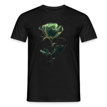 Grüne Rose - Männer T-Shirt - Schwarz - Vorne - AI Model Male 178 light (178cm)