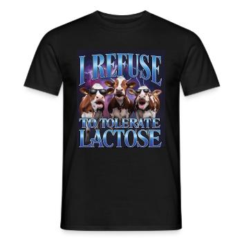 Laktose - Männer T-Shirt - Schwarz - Vorne - AI Model Male 178 light (178cm)