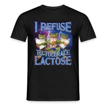 Laktose - Männer T-Shirt - Schwarz - Vorne - AI Model Male 178 light (178cm)