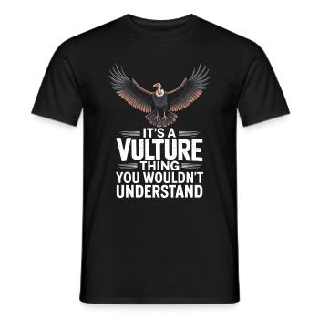 Geier - Männer T-Shirt - Schwarz - Vorne - AI Model Male 178 light (178cm)