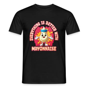 Mayonnaise - Männer T-Shirt - Schwarz - Vorne - AI Model Male 178 light (178cm)