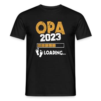 Grand-père à venir 2023 Chargement de la progéniture Grand-père - T-shirt homme - noir - Devant - AI Model Male 178 light (178cm)