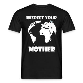 Respektiere deine Mutter Natur | Klimawandel - Männer T-Shirt - Schwarz - Vorne - AI Model Male 178 light (178cm)