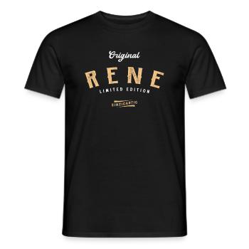 Rene Limited Edition - Männer T-Shirt - Schwarz - Vorne - AI Model Male 178 light (178cm)
