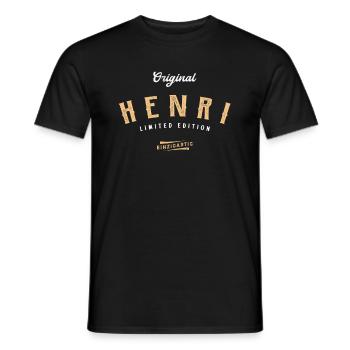 Henri Limited Edition - Männer T-Shirt - Schwarz - Vorne - AI Model Male 178 light (178cm)
