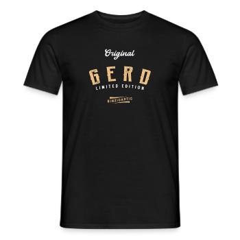 Gerd Limited Edition - Männer T-Shirt - Schwarz - Vorne - AI Model Male 178 light (178cm)