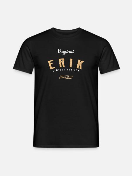 Erik Limited Edition - Männer T-Shirt - Schwarz