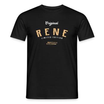 Rene Limited Edition - Männer T-Shirt - Schwarz - Vorne - AI Model Male 178 light (178cm)
