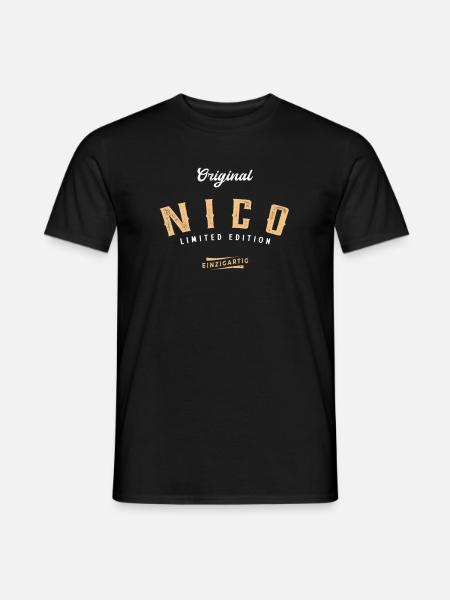 Nico Limited Edition - Männer T-Shirt - Schwarz