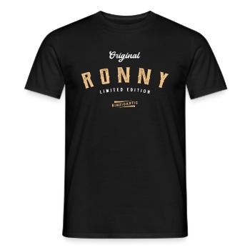 Ronny Limited Edition - Männer T-Shirt - Schwarz - Vorne - AI Model Male 178 light (178cm)