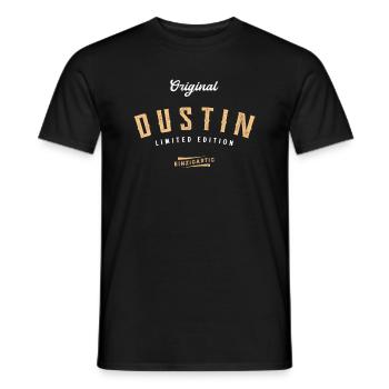 Dustin Limited Edition - Männer T-Shirt - Schwarz - Vorne - AI Model Male 178 light (178cm)
