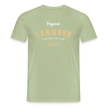 Lennard Limited Edition - Männer T-Shirt - Sage - Vorne - AI Model Male 178 light (178cm)