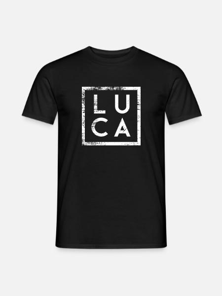 Luca Minimalismus - Männer T-Shirt - Schwarz