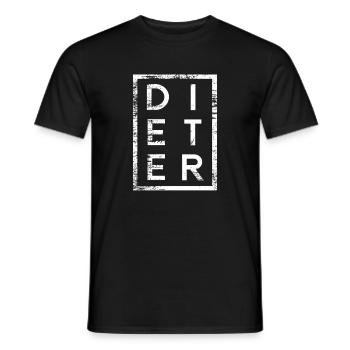 Dieter Minimalismus - Männer T-Shirt - Schwarz - Vorne - AI Model Male 178 light (178cm)