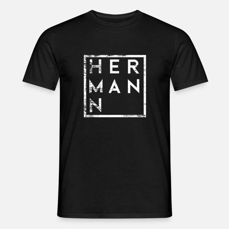 Hermann Minimalismus - Männer T-Shirt - Schwarz