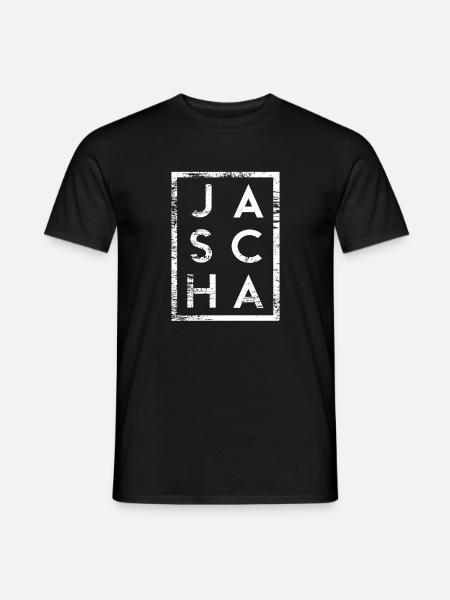 Jascha Minimalismus - Männer T-Shirt - Schwarz