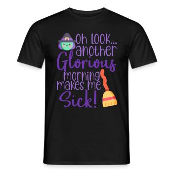 Halloween horror scary saying - Men's T-Shirt - black - Front - AI Model Male 178 light (178cm)