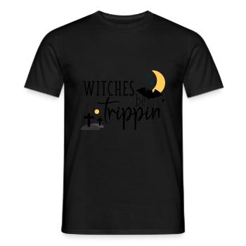 Halloween horror scary saying - Men's T-Shirt - black - Front - AI Model Male 178 light (178cm)