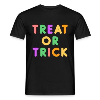 Halloween horror scary saying - Men's T-Shirt - black - Front - AI Model Male 178 light (178cm)