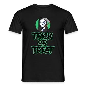 Halloween horror scary saying - Men's T-Shirt - black - Front - AI Model Male 178 light (178cm)