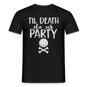Halloween horror scary saying - Men's T-Shirt - black - Front - AI Model Male 178 light (178cm)