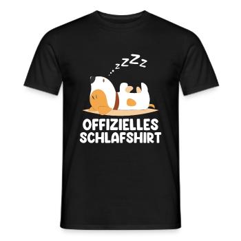 Offizielles Schlafshirt Schlafender Hund - Männer T-Shirt - Schwarz - Vorne - AI Model Male 178 light (178cm)