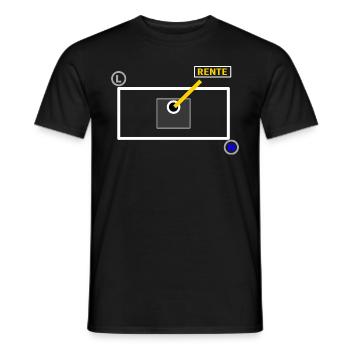 Retired electrician - Men's T-Shirt - black - Front - AI Model Male 178 light (178cm)