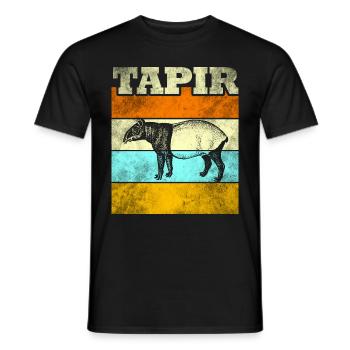 tapir - Men's T-Shirt - black - Front - AI Model Male 178 light (178cm)