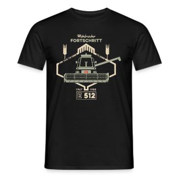 FORTSCHRITT E 512 DDR Mähdrescher - Männer T-Shirt - Schwarz - Vorne - AI Model Male 178 light (178cm)